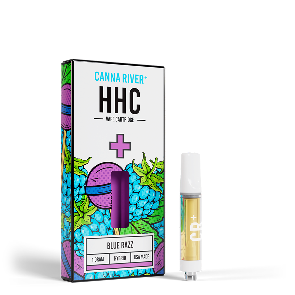 HHC Cartridge Vape Canna River HHC Blue Razz 1 Gram / 1 Unit