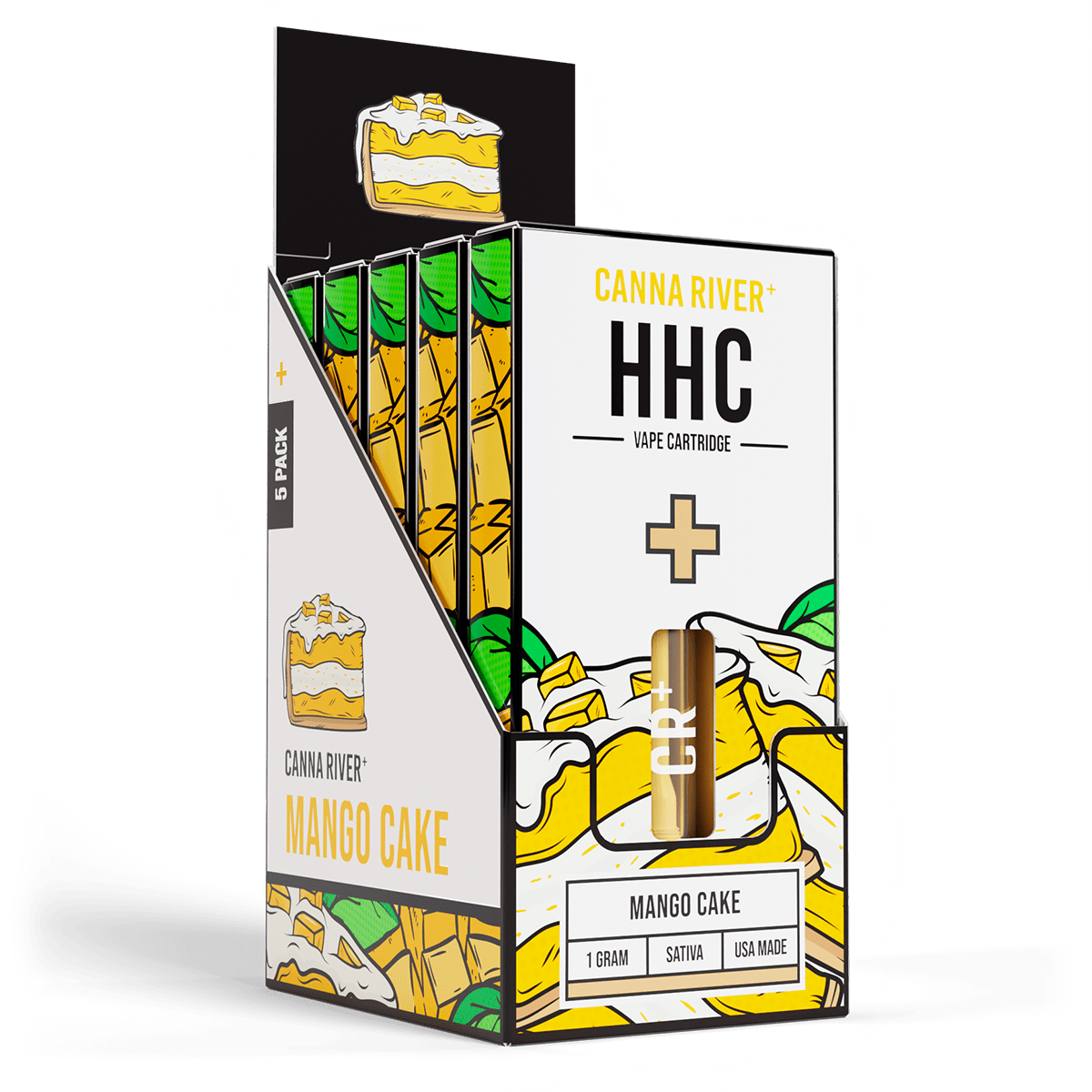 HHC Cartridge Vape Canna River HHC Mango Cake 1 Gram / 5 Units