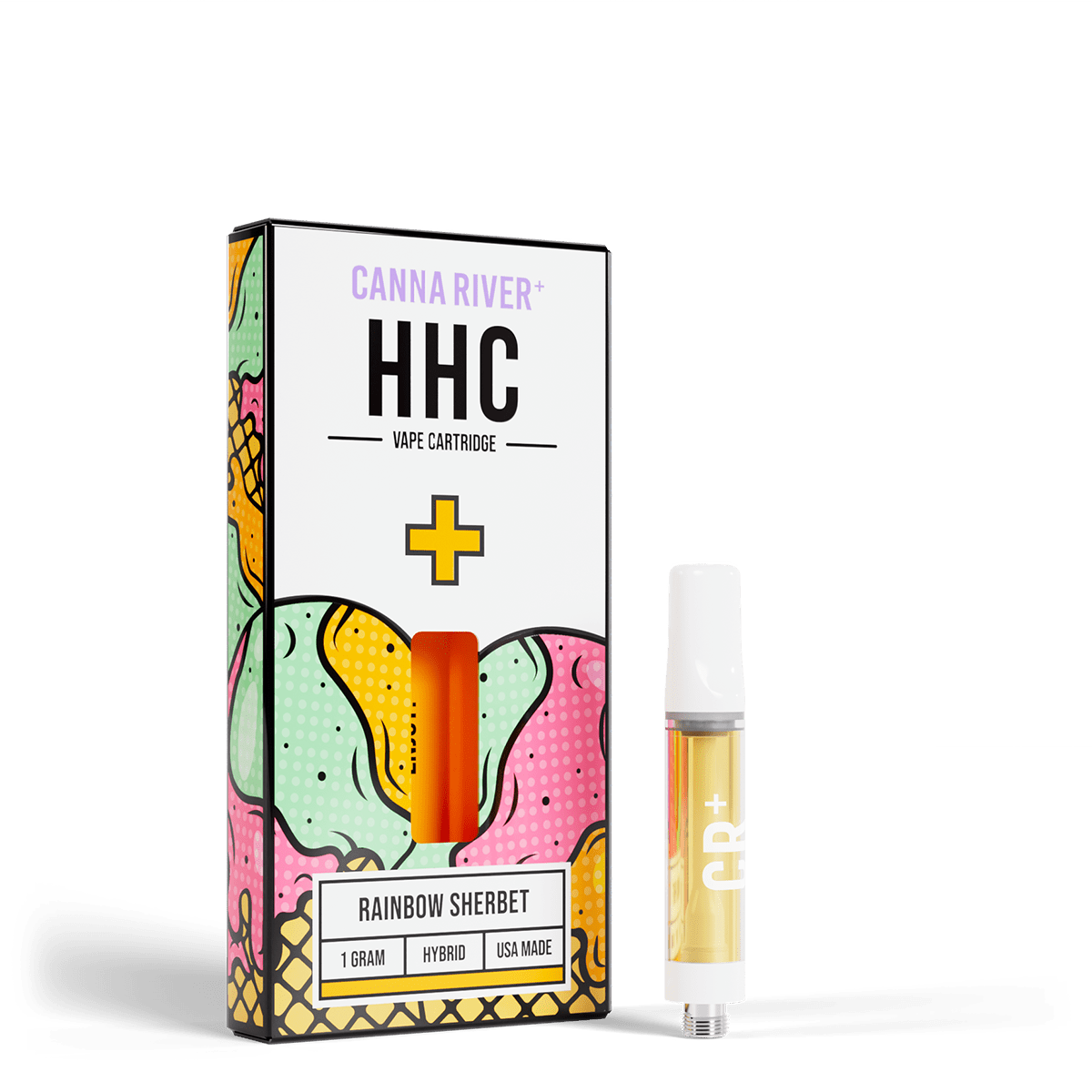 HHC Cartridge Vape Canna River HHC Rainbow Sherbet 1 Gram / 1 Unit