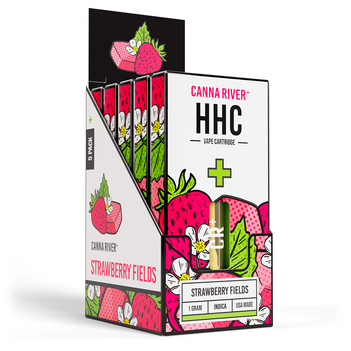 HHC Cartridge Vape Canna River HHC Strawberry Fields 1 Gram / 5 Units