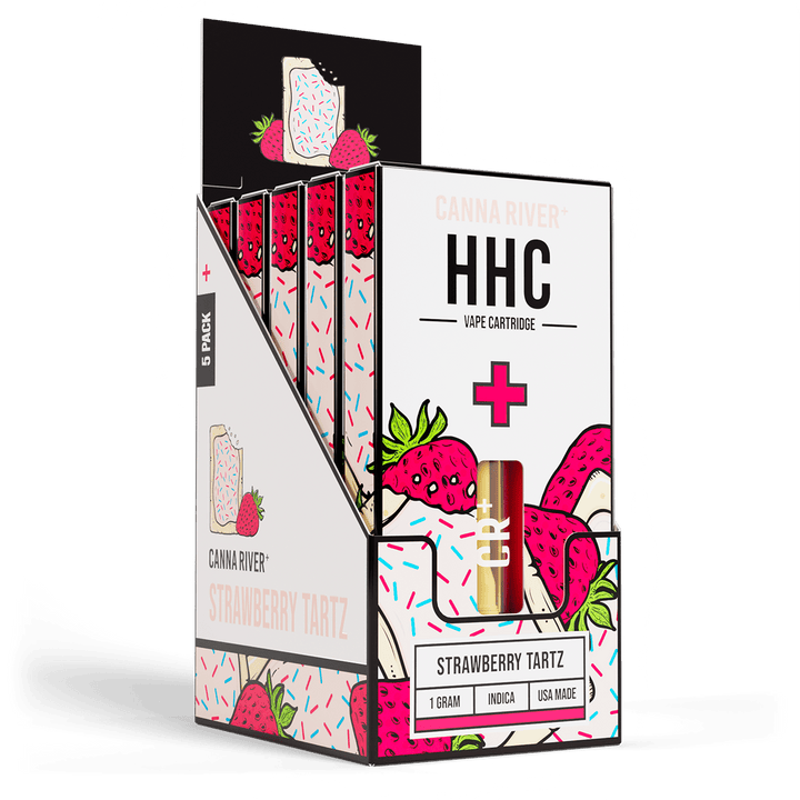 HHC Cartridge Vape Canna River HHC Strawberry Tartz 1 Gram / 5 Units