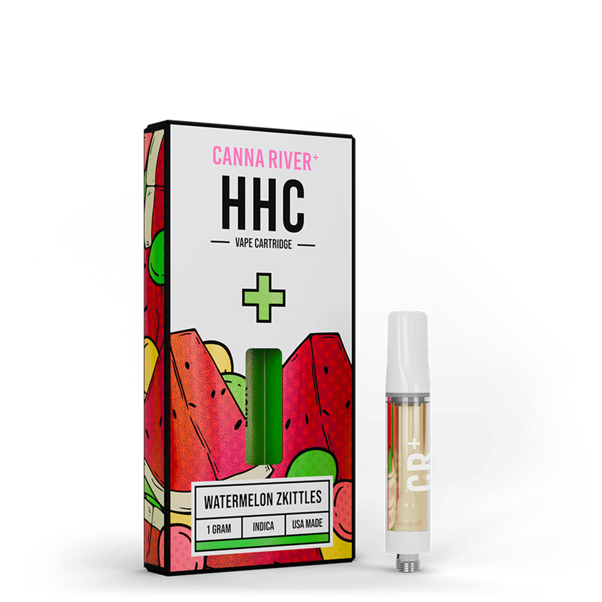 HHC Cartridge Vape Canna River HHC Watermelon Zkittles 1 Gram / 1 Unit