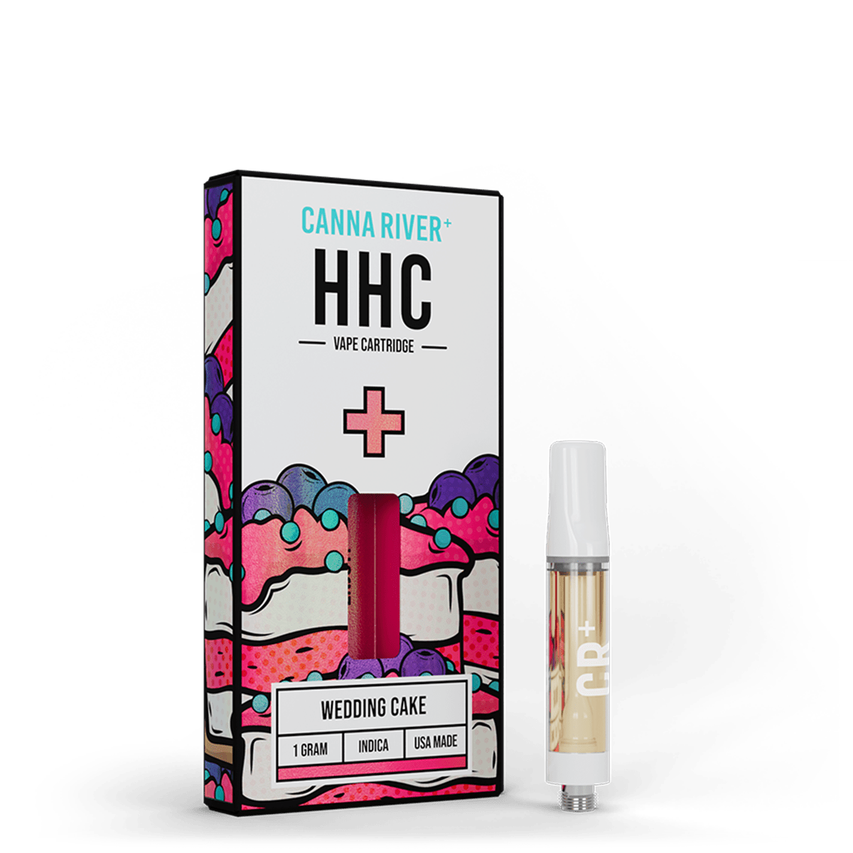 HHC Cartridge Vape Canna River HHC Wedding Cake 1 Gram / 1 Unit