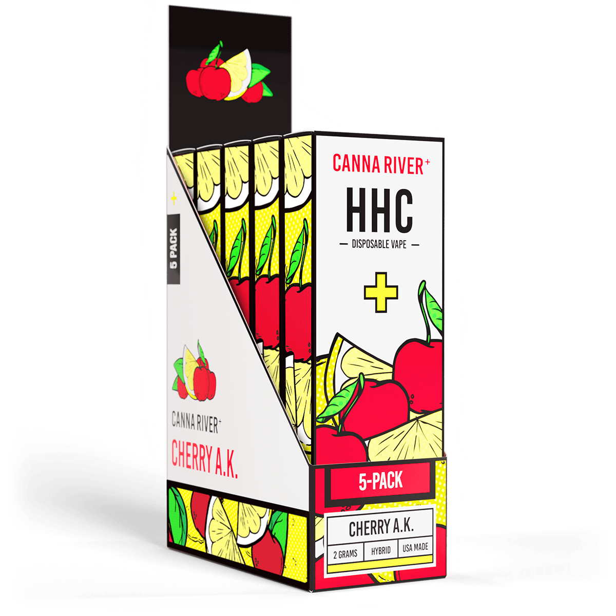 HHC Disposable Vape Canna River HHC Cherry A.K. 2 Grams / 5 Units