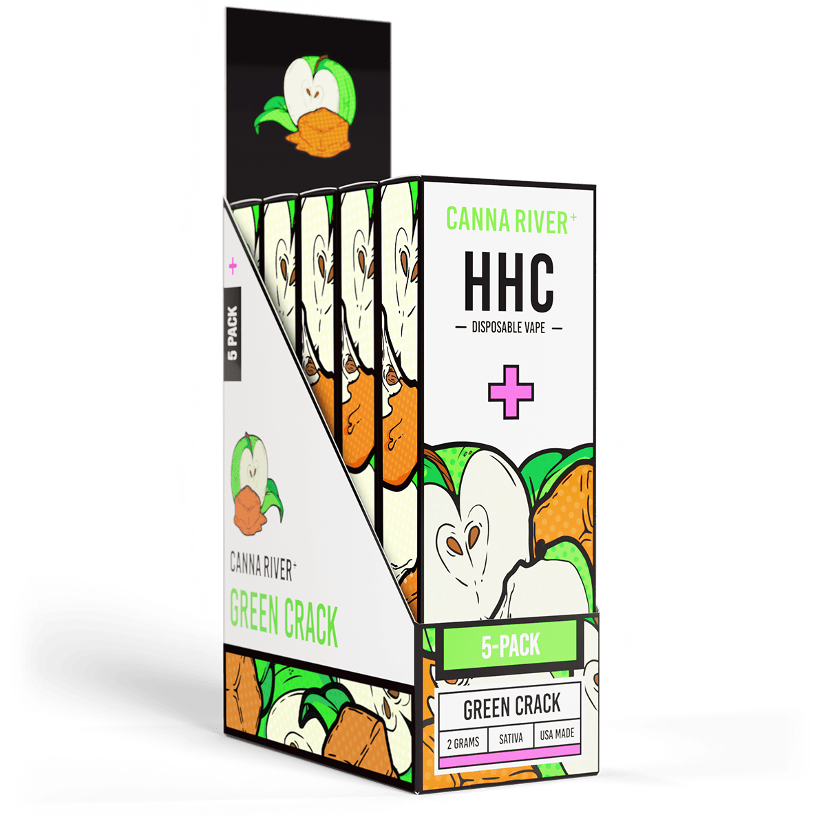 HHC Disposable Vape Canna River HHC Green Crack 2 Grams / 5 Units