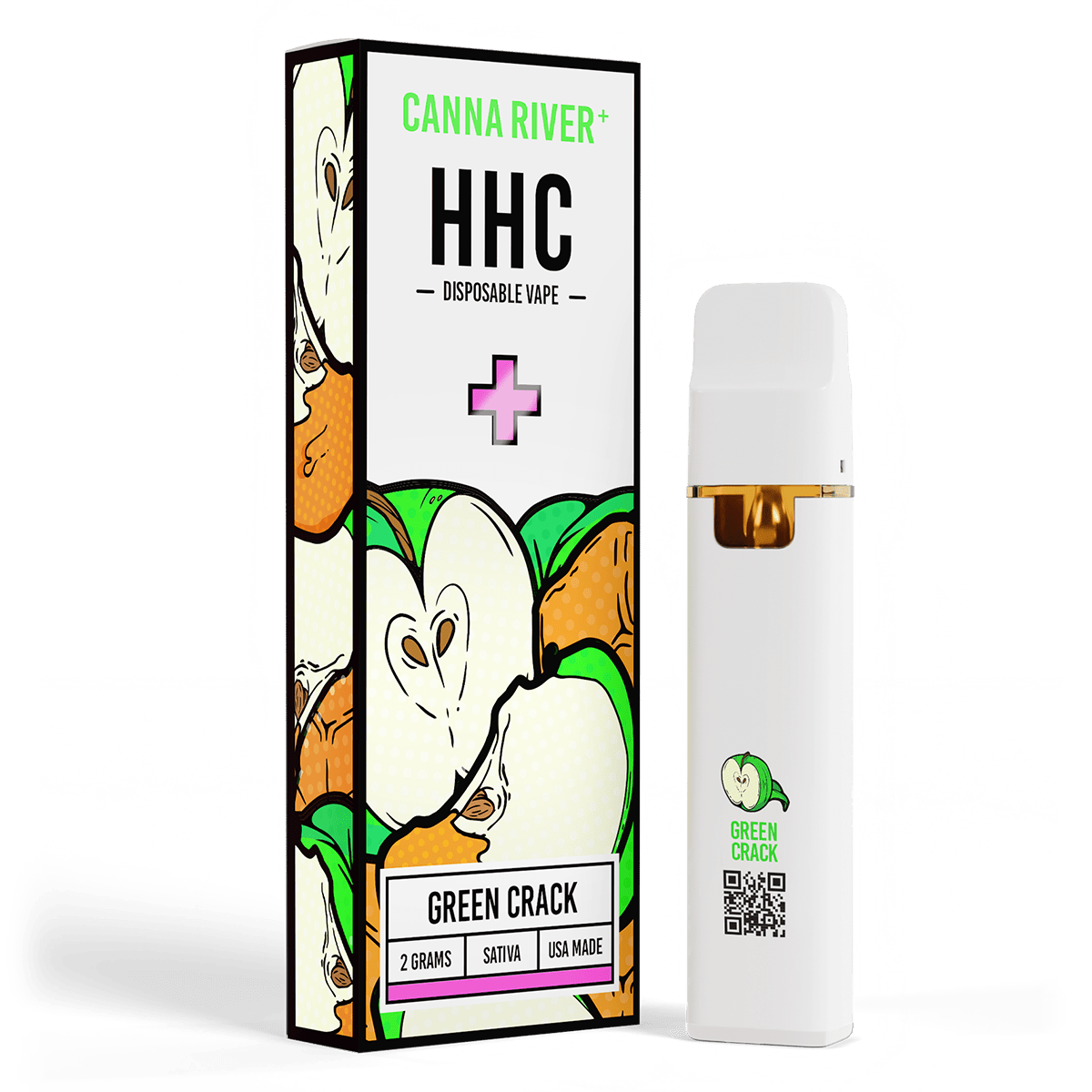HHC Disposable Vape Canna River HHC Green Crack 2 Grams / 1 Unit