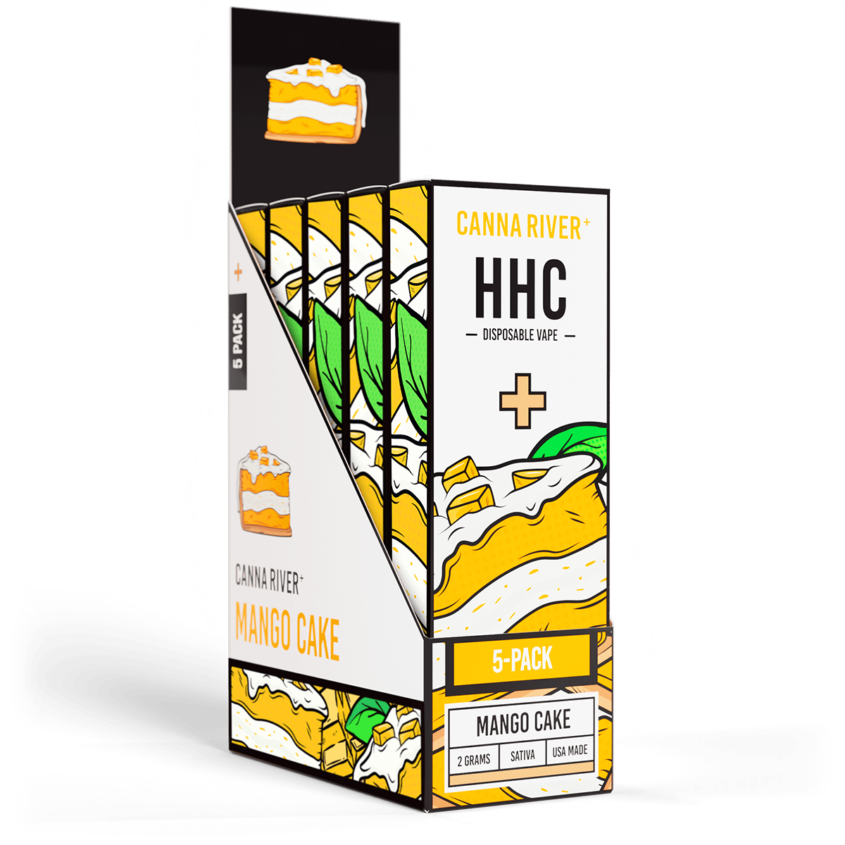 HHC Disposable Vape Canna River HHC Mango Cake 2 Grams / 5 Units