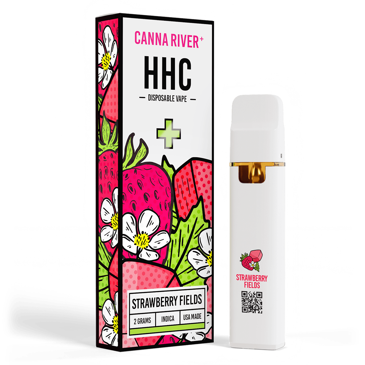 HHC Disposable Vape Canna River HHC Strawberry Fields 2 Grams / 1 Unit