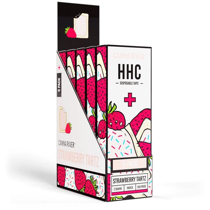 HHC Disposable Vape Canna River HHC Strawberry Tartz 2 Grams / 5 Units