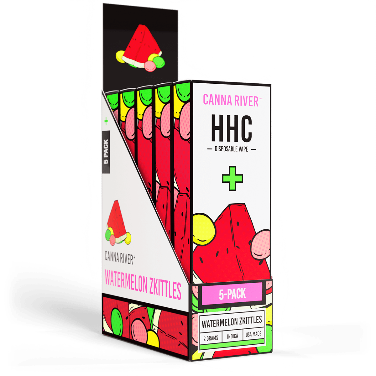HHC Disposable Vape Canna River HHC Watermelon Zkittles 2 Grams / 5 Units