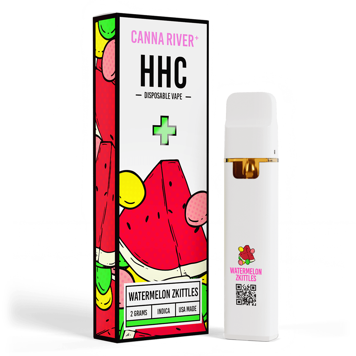 HHC Disposable Vape Canna River HHC Watermelon Zkittles 2 Grams / 1 Unit