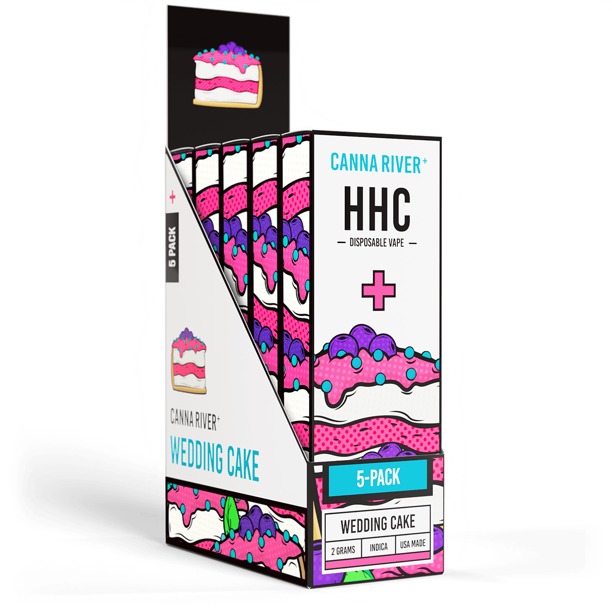 HHC Disposable Vape Canna River HHC Wedding Cake 2 Grams / 5 Units