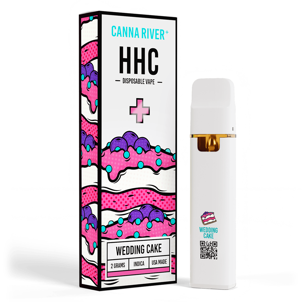 HHC Disposable Vape Canna River HHC Wedding Cake 2 Grams / 1 Unit