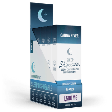 CBD Sleep Disposable Vape Canna River Broad Spectrum (THC Free) 2 Gram / 5 Units 