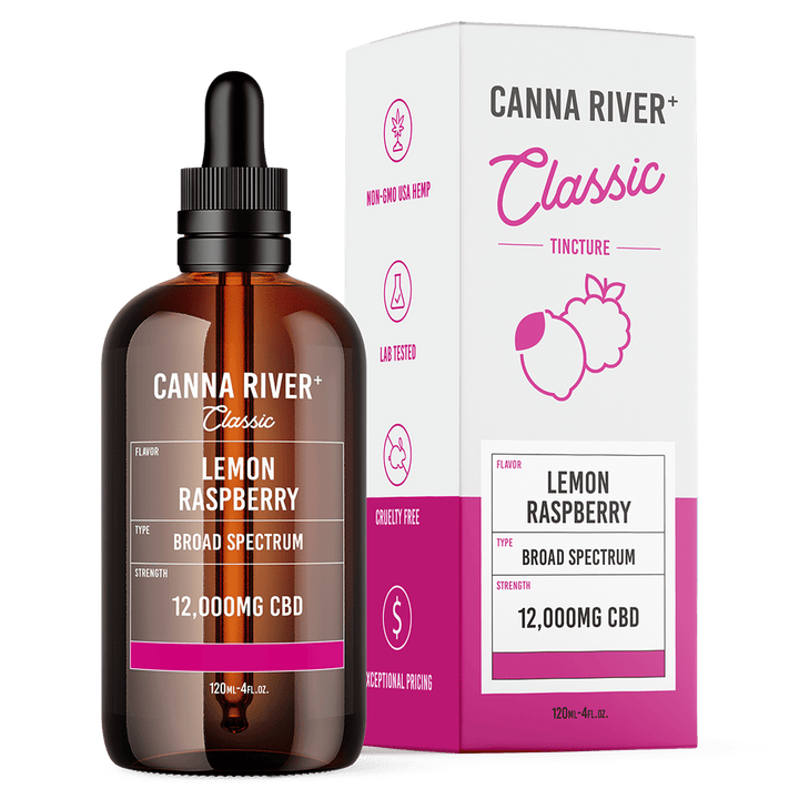 CBD Classic Tincture Tincture Canna River Broad Spectrum Lemon Raspberry 12000mg CBD / 120mL