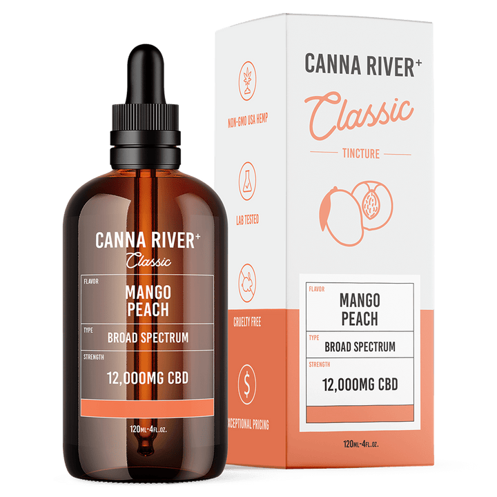 CBD Classic Tincture Tincture Canna River Broad Spectrum Mango Peach 12000mg CBD / 120mL