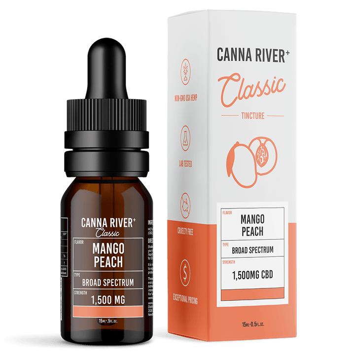 CBD Classic Tincture Tincture Canna River Broad Spectrum Mango Peach 1500mg CBD / 15mL