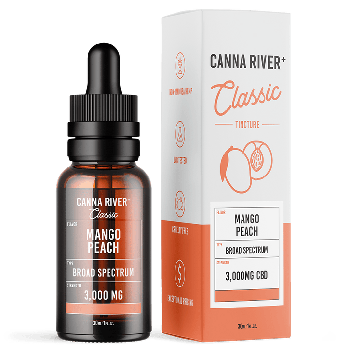 CBD Classic Tincture Tincture Canna River Broad Spectrum (THC Free) Mango Peach 3000mg CBD / 30mL