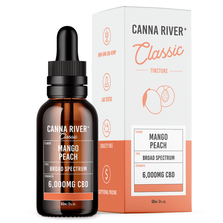 CBD Classic Tincture Tincture Canna River Broad Spectrum Mango Peach 6000mg CBD / 60mL