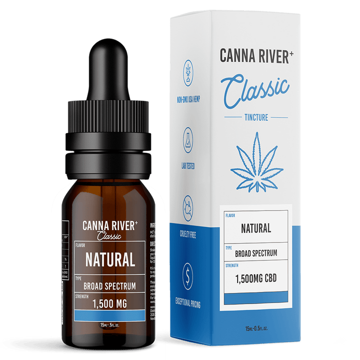 CBD Classic Tincture Tincture Canna River Broad Spectrum Natural 1500mg CBD / 15mL