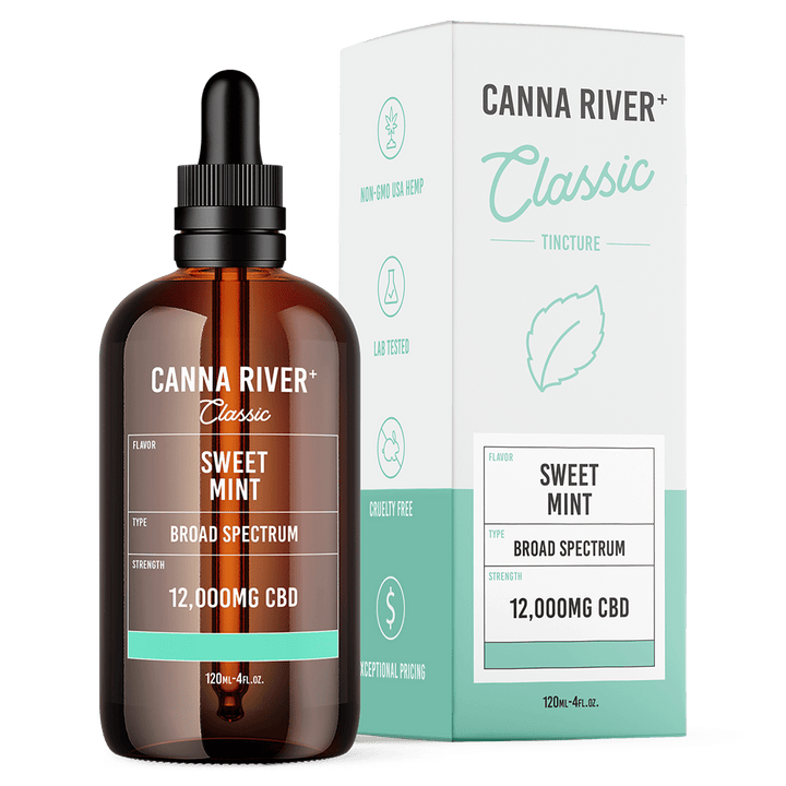 CBD Classic Tincture Tincture Canna River Broad Spectrum Sweet Mint 12000mg CBD / 120mL