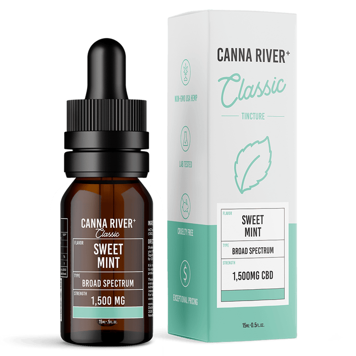 CBD Classic Tincture Tincture Canna River Broad Spectrum Sweet Mint 1500mg CBD / 15mL