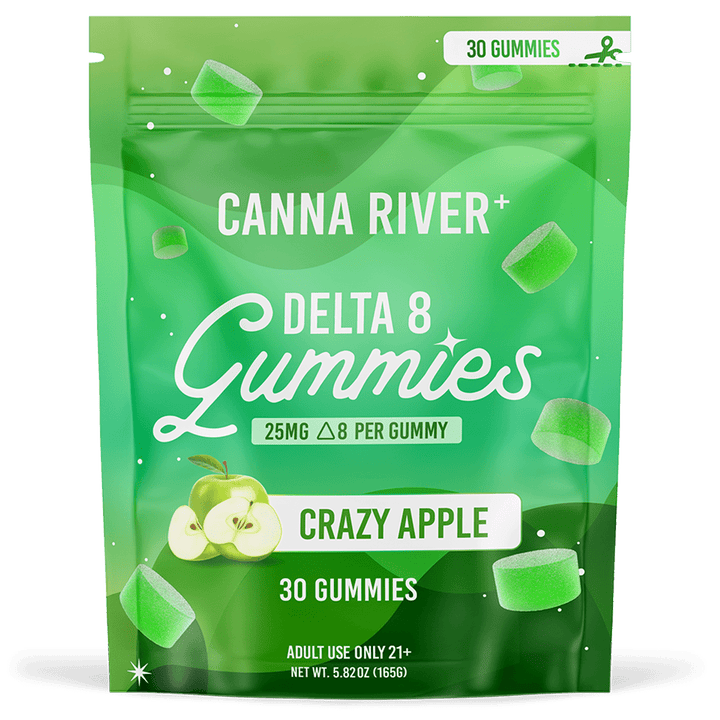 D8 Gummy Gummy Canna River Delta 8 THC Crazy Apple 25mg D8 per Gummy / 30 Gummies