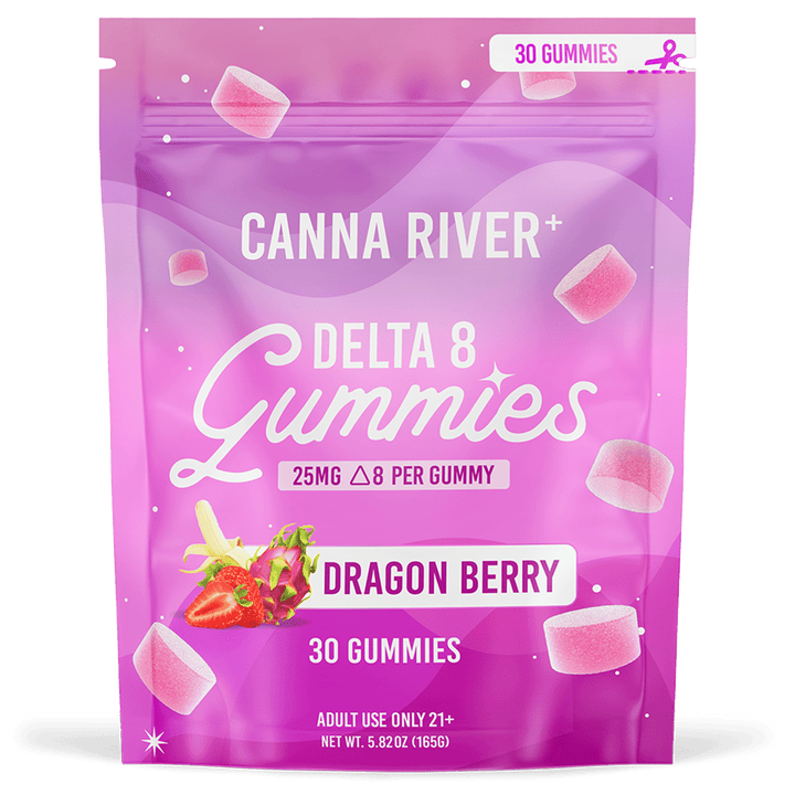 D8 Gummy Gummy Canna River Delta 8 THC Dragon Berry 25mg D8 per Gummy / 30 Gummies
