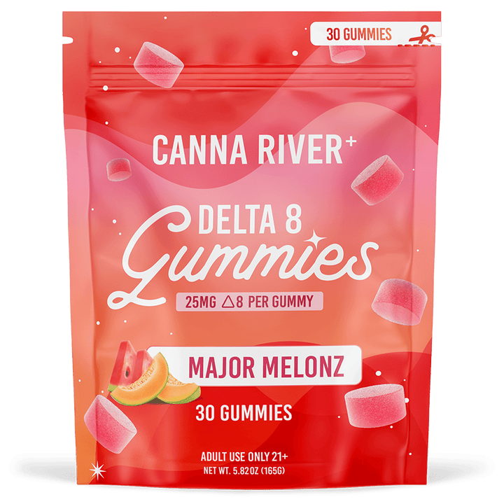 D8 Gummy Gummy Canna River Delta 8 THC Major Melonz 25mg D8 per Gummy / 30 Gummies