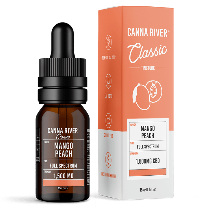 CBD Classic Tincture Tincture Canna River Full Spectrum Mango Peach 1500mg CBD / 15mL