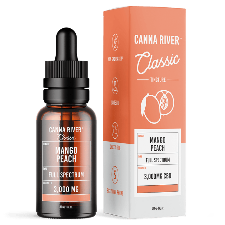 CBD Classic Tincture Tincture Canna River Full Spectrum (Contains THC) Mango Peach 3000mg CBD / 30mL