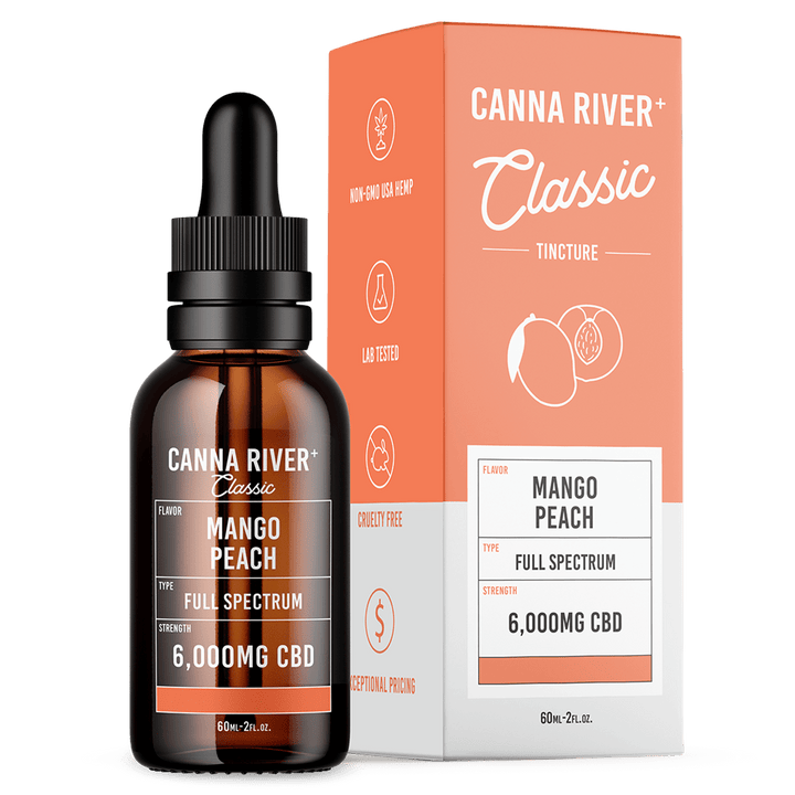 CBD Classic Tincture Tincture Canna River Full Spectrum Mango Peach 6000mg CBD / 60mL