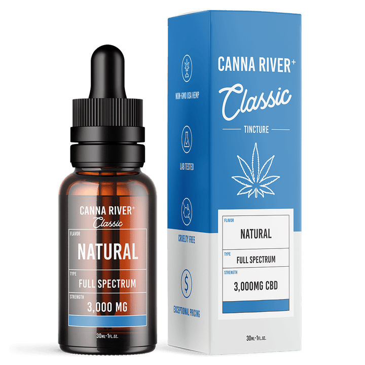 CBD Classic Tincture Tincture Canna River Full Spectrum (Contains THC) Natural 3000mg CBD / 30mL