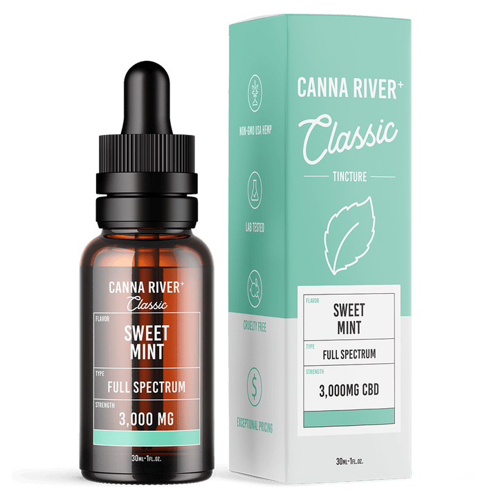 CBD Classic Tincture Tincture Canna River Full Spectrum (Contains THC) Sweet Mint 3000mg CBD / 30mL