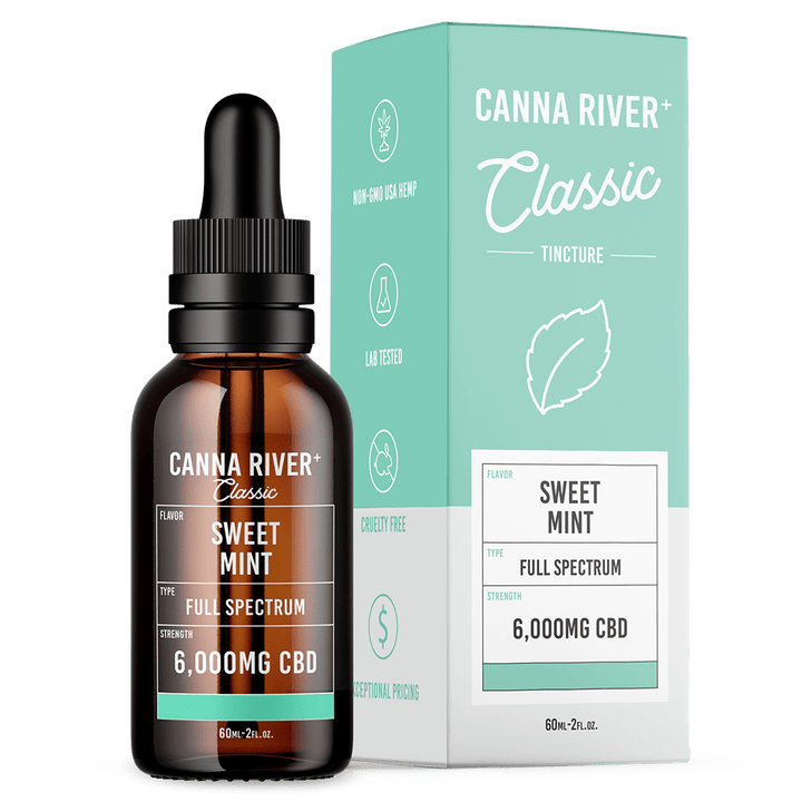 CBD Classic Tincture Tincture Canna River Full Spectrum Sweet Mint 6000mg CBD / 60mL