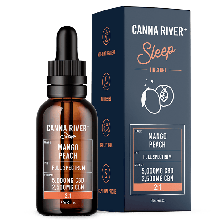 CBD/CBN Sleep Tincture Tincture Canna River Full Spectrum Mango Peach 5000mg CBD + 2500mg CBN / 60mL