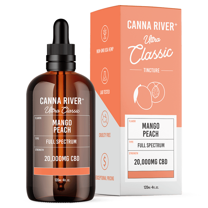 CBD Ultra Classic Tincture Tincture Canna River Full Spectrum Mango Peach 20000mg CBD / 120mL