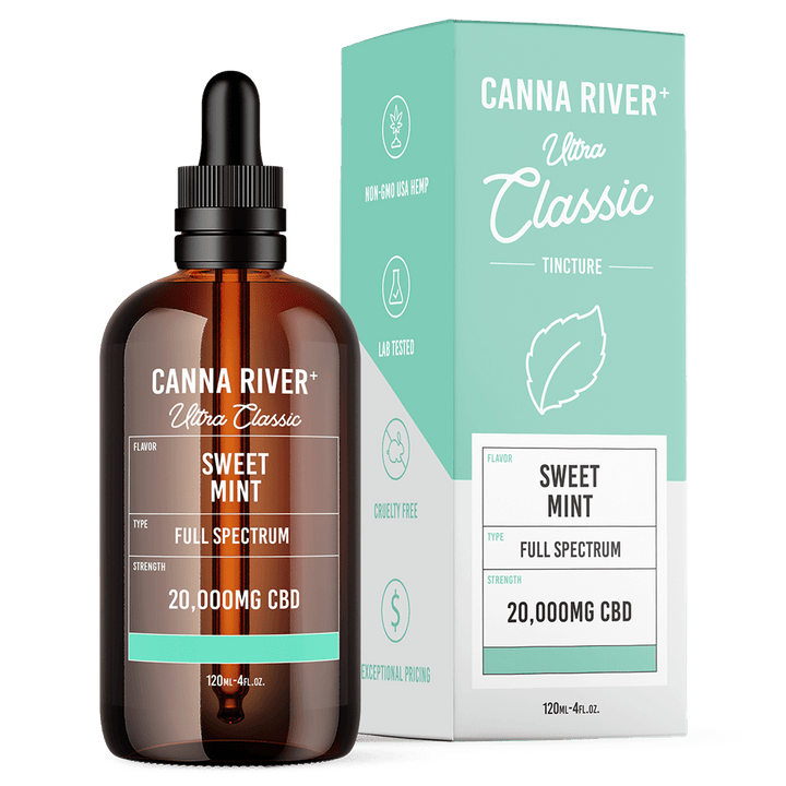 CBD Ultra Classic Tincture Tincture Canna River Full Spectrum Sweet Mint 20000mg CBD / 120mL