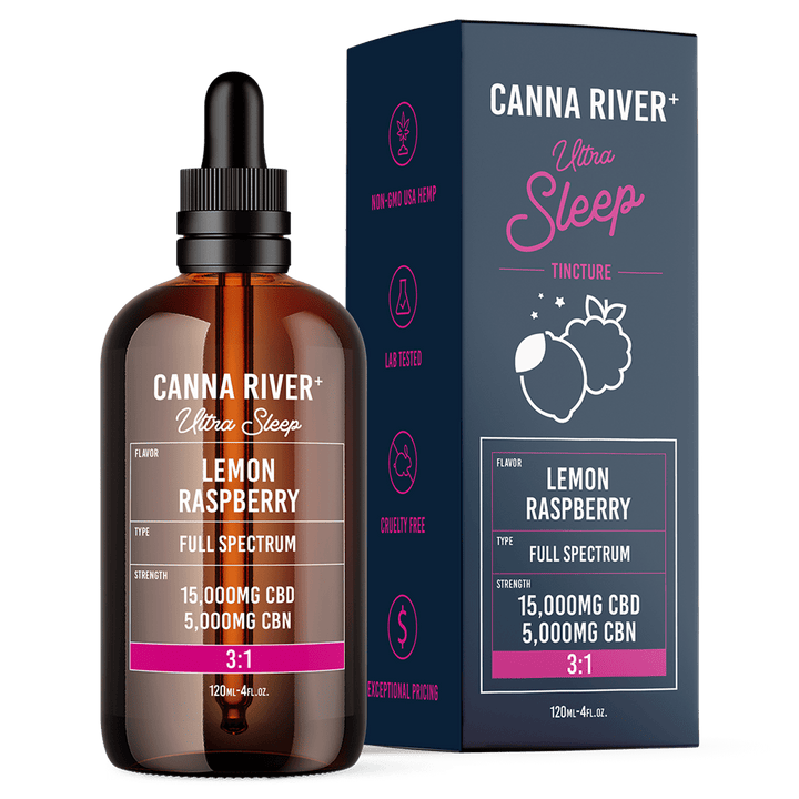 CBD/CBN Ultra Sleep Tincture Tincture Canna River Full Spectrum Lemon Raspberry 15000mg CBD + 5000mg CBN / 120mL