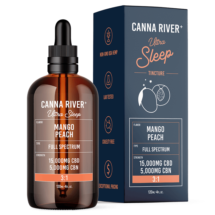 CBD/CBN Ultra Sleep Tincture Tincture Canna River Full Spectrum Mango Peach 15000mg CBD + 5000mg CBN / 120mL